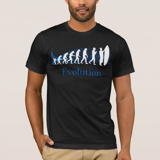 Evolution des Surfens T-Shirt (Vorderseite)