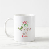 Evolution des T-Rex RAWR! Funny Dino Chicken Kaffeetasse (Links)