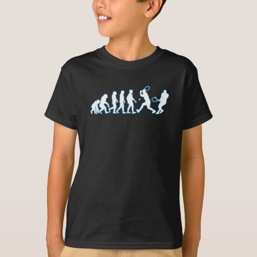 Evolution des Tennisgeschenks T-Shirt (Vorderseite)