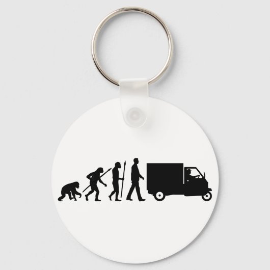 Evolution des Transporters Piaggio Ape Schlüsselanhänger (Vorderseite)