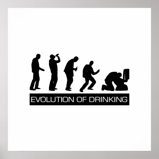 Evolution des Trinkens Poster (Vorne)
