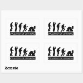 Evolution des Trinkens Rechteckiger Aufkleber (Blatt)