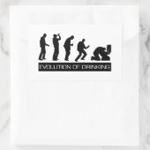 Evolution des Trinkens Rechteckiger Aufkleber (Tasche)