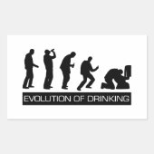 Evolution des Trinkens Rechteckiger Aufkleber (Vorderseite)