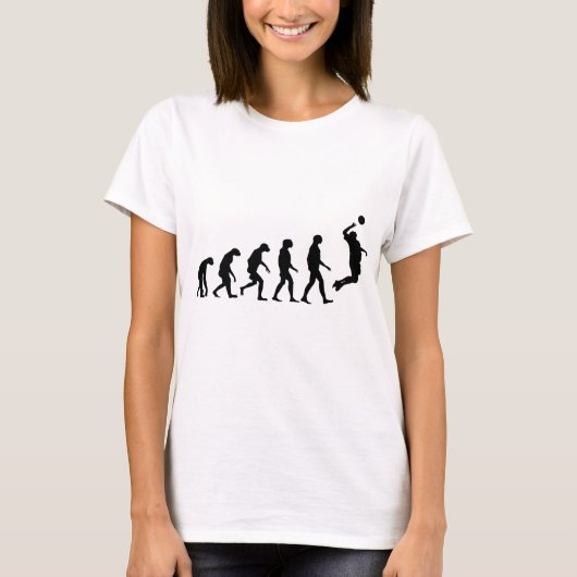 Evolution des Volleyballs T-Shirt (Vorderseite)