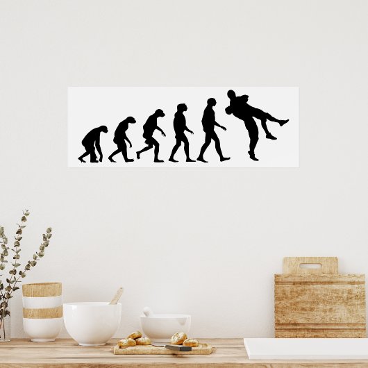 Evolution des Wrestlings Poster (Küche)