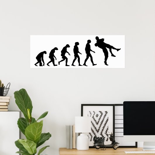 Evolution des Wrestlings Poster (Heimbüro)