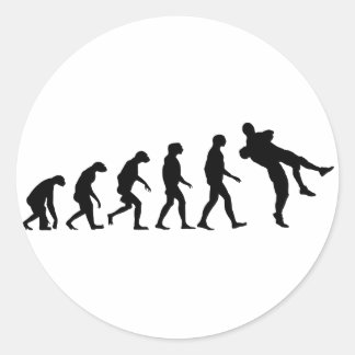 Evolution des Wrestlings Runder Aufkleber