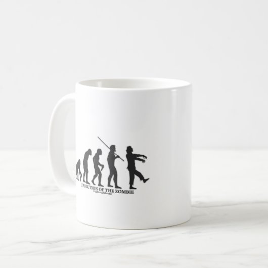 Evolution des Zombies Kaffeetasse (Vorderseite Links)