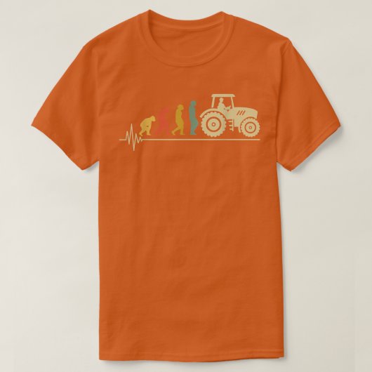 Evolution des Zugführers Landwirtschaft Bauer Feld T-Shirt (Design vorne)