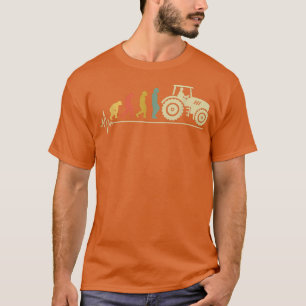 Evolution des Zugführers Landwirtschaft Bauer Feld T-Shirt