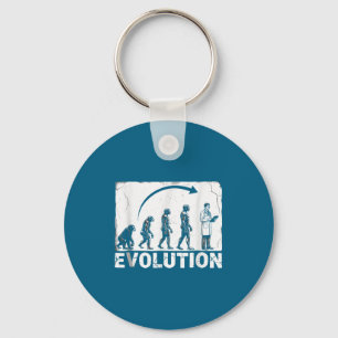 Evolution Doctor Medizin Silhouette Schlüsselanhänger