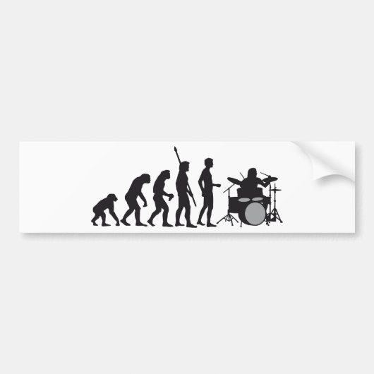 evolution drummer autoaufkleber (Vorne)