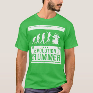 Evolution Drummer Drums Musician (2) T-Shirt