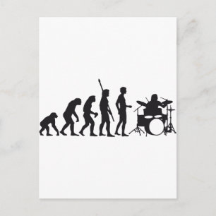 Evolution Drummer Postkarte