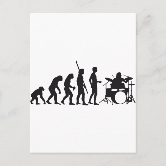 Evolution Drummer Postkarte (Vorderseite)