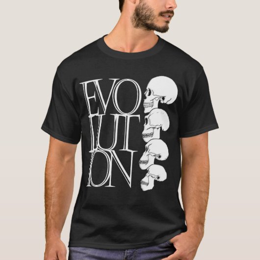 Evolution (dunkles Shirt) T-Shirt (Vorderseite)