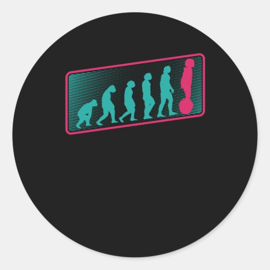 Evolution E Einrad EUC Monorad Runder Aufkleber (Vorderseite)