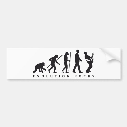 evolution e-guitar rock autoaufkleber (Vorne)