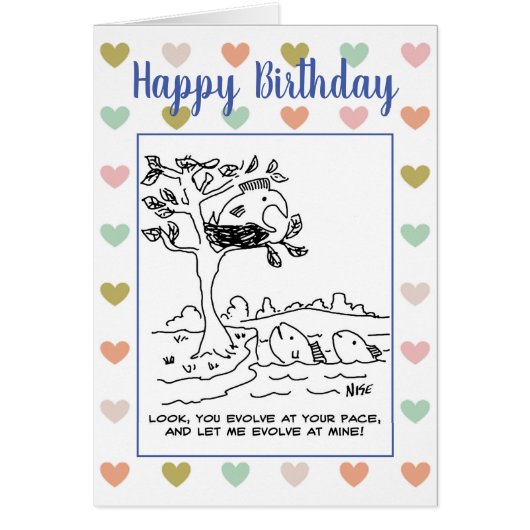 Evolution. Ein Fisch ist im Baum nistend (Vorne)