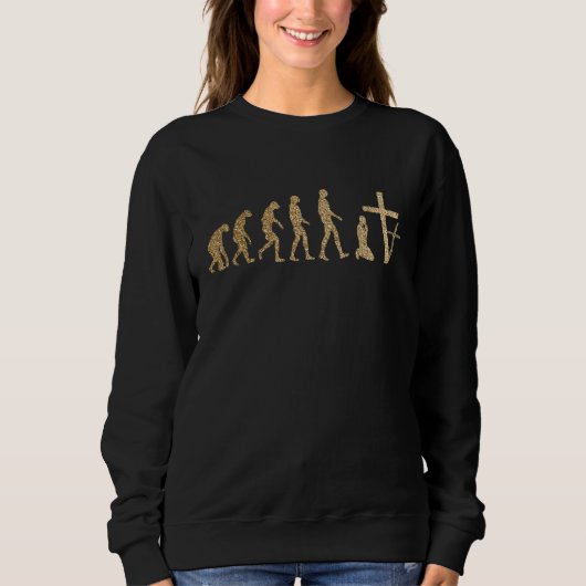 Evolution einer Christlichen Religion betet das Ch Sweatshirt (Vorderseite)