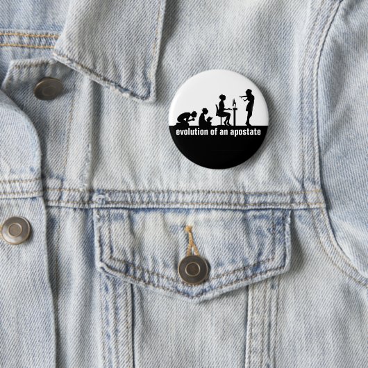 "Evolution eines Apostaates" Button (Beispiel)