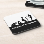 "Evolution eines Apostaates" Getränkeuntersetzer (Linke Seite)