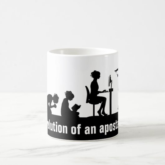 "Evolution eines Apostaates" Kaffeetasse (Mittel)