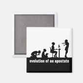 "Evolution eines Apostaates" Magnet (Vorderseite/Rückseite)