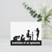 "Evolution eines Apostaates" Postkarte (Stehend Vorderseite)
