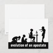 "Evolution eines Apostaates" Postkarte (Vorne/Hinten)