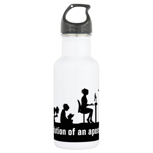 "Evolution eines Apostaates" Trinkflasche (Vorderseite)