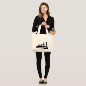 "Evolution eines Apostats" Tote Bag Jumbo Stoffbeutel (Vorderseite (Model))