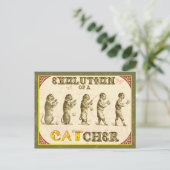 Evolution eines Catchers Postkarte (Stehend Vorderseite)