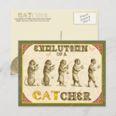 Evolution eines Catchers Postkarte (Vorne/Hinten)
