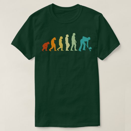 Evolution eines Curling-Spielers T-Shirt (Design vorne)