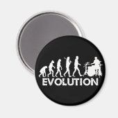 Evolution eines Drummers Magnet (Vorderseite/Rückseite)
