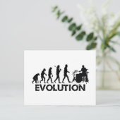 Evolution eines Drummers Postkarte (Stehend Vorderseite)