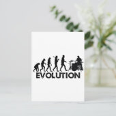 Evolution eines Drummers Postkarte (Stehend Vorderseite)