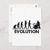 Evolution eines Drummers Postkarte (Vorne/Hinten)