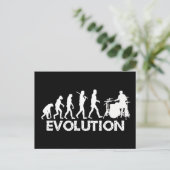 Evolution eines Drummers Postkarte (Stehend Vorderseite)
