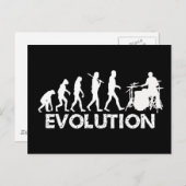 Evolution eines Drummers Postkarte (Vorne/Hinten)