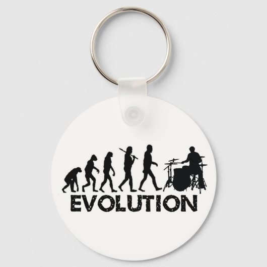 Evolution eines Drummers Schlüsselanhänger (Vorderseite)