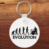 Evolution eines Drummers Schlüsselanhänger (Vorderseite)