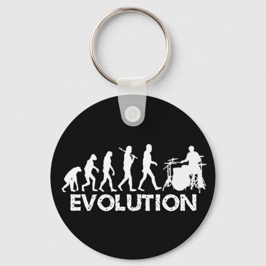 Evolution eines Drummers Schlüsselanhänger (Vorderseite)