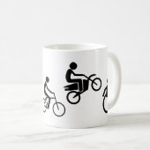 Evolution eines Fahrers Dirt Bike Motocross Funny  Kaffeetasse (VorderseiteRechts)