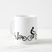 Evolution eines Fahrers Dirt Bike Motocross Funny  Kaffeetasse (Vorderseite Links)