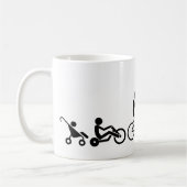 Evolution eines Fahrers Dirt Bike Motocross Funny  Kaffeetasse (Links)