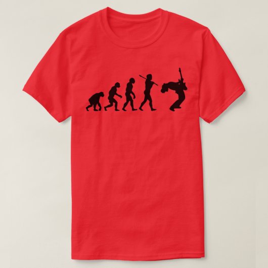 EVOLUTION EINES GITARSPIELERS T-Shirt (Design vorne)