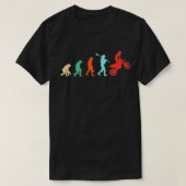 Evolution eines Motorradfahrers T-Shirt (Design vorne)
